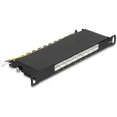 DeLOCK 10 inch patch panel | 8x RJ45 | CAT6a | STP | 0,5U | zwart