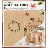 Soft-carrier Adventskalender met 24 papieren zakjes, rendierpatroon