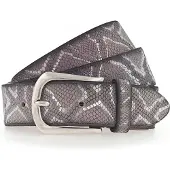 B.belt Riem 'Sabia' taupe / grafiet / lichtgrijs