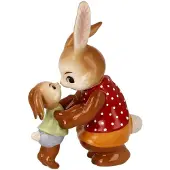 Goebel Paashaas Klein Schat Verzamelfiguur, konijn moeder met konijn kind (1 stuk)