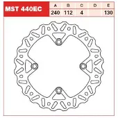 TRW Remschijf MST440EC, 1 Stuk