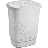 Rotho Wasdoos „Flowers” 55 L grijs 44,7 x 34,7 x 60,4 cm.