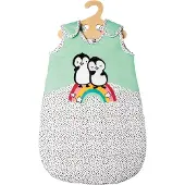 Heless Poppenslaapzak Pinguïn Fluweel Groen/wit Mt 28-35 Cm