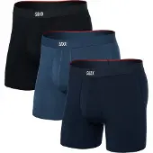 Saxx - Wandel- en bergsportkleding - Vibe Xtra Soft Comfort BB Fly 3pk Dark Denim/Navy/Black voor Heren - Maat S
