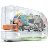 Rapesco 626EL Elektrische nietmachine, 26/6, USB/batterij, transparant