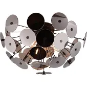 TRIO DISCALGO - Plafondlamp - Zwart mat - Plexi in Rookkleur - excl. 3x E14 2W
