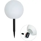QAZQA Buitenlamp wit 25 cm incl. LED IP44 solar RGBW - Ludger