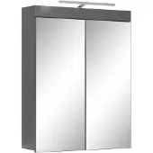 Trendteam Badkamerspiegelkast Amanda, grijs, melamine/agave grijs, HG.TZ, 60 x 77 x 17 cm