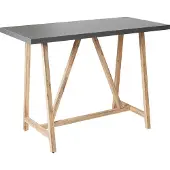 Beliani TALAMONE - Tuintafel-Lichte houtkleur-Vezelcement