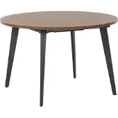 Beliani BOVINA - Uitschuifbare eettafel - Donkerhout - 120/150x120cm - MDF