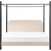 Beliani DANNEMOIS - Tweepersoonsbed - Beige - 180x200 cm - Bouclé