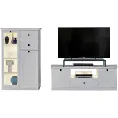 Trendteam Woonkamer, wandmeubel, BrandsonBaxter, wit decor, 235 x 129 x 41 cm