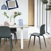 Muuto 70/70 eettafel 225x90 cm White laminate-Plywood-Sand