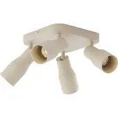 QAZQA Beige GU10 plafondspot 50mm vierkant 4-lichts - Stanley