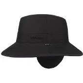 Hatland Amundson - Sympatex hoed met oorflap en kinkoord - Zwart - XL