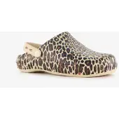 Scapino Dames klompen met panterprint beige maat 37