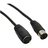 Dolphix DIN 4-pins verlengkabel | zwart | 3 meter