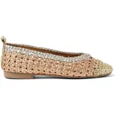Lazamani Ballerina's Dames Goud Leer Size 37