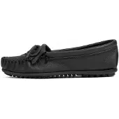 Minnetonka Mocassins 'Deerskin Kilty' zwart