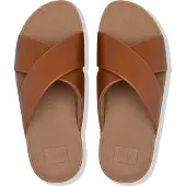 FitFlop Lulu cross slide sandals leather