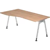 Hjh OFFICE PRO ATOS 18 S - 180 x 100 Walnoot Tafelhoogte I In hoogte verstelbaar