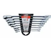 AWTOOLS Spanner, CLUCZE PŁASKO-OCZKOWE Z GRZECHOTKĄ KOMPLET 8 szt. 8-22mm (22 mm, 8 mm, 10 mm, 14 mm, 21 mm, 18 mm, 11 mm, 12 mm, 20 mm, 19 mm, 17 mm, 15 mm, 13 mm, 9 mm, 16 mm)