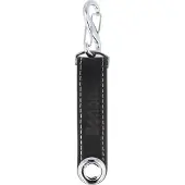 Bench Carbon Sleutelhanger Leer 9 cm - schwarz