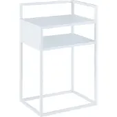 En.casa Bijzettafel Riihimäki met plank 65x40x30 cm wit mat