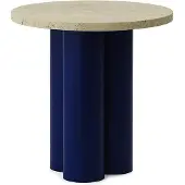 Normann Copenhagen Bijzettafel Dit Table Bright Blue Travertine Light