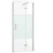 Maxaro Diamond Douchedeur | 80 cm Chroom Helder met matte strook Draaideur