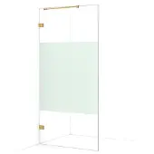 Maxaro Diamond Inloopdouche | 90 cm Goud Helder met matte strook Vaste wand