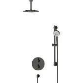 Maxaro Radius Regendouche Inbouw | Zwart chroom 25 cm Regendouche Thermostatisch