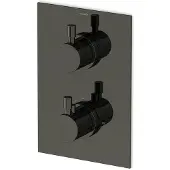 Maxaro Inbouw Douchekraan Radius Black Chrome, Thermostatisch, Zwart Chroom