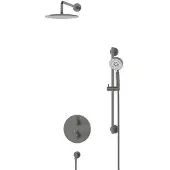 Maxaro Radius Regendouche Inbouw | Zwart metaal 25 cm Regendouche Thermostatisch