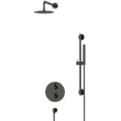 Maxaro Radius Regendouche Inbouw | Zwart chroom 20 cm Regendouche Thermostatisch