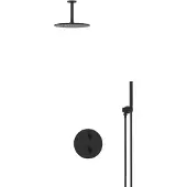 Maxaro Radius Regendouche Inbouw | Zwart 25 cm Regendouche Thermostatisch