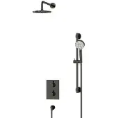 Maxaro Radius Regendouche Inbouw | Zwart chroom 20 cm Regendouche Thermostatisch