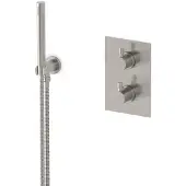 Maxaro Radius inbouw douchekranenset | Rvs Thermostaatkraan met handdouche 1 stand
