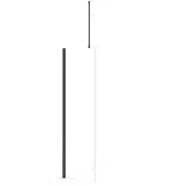 Maxaro Diamond Inloopdouche | 60 cm Zwart chroom Helder glas Vaste wand