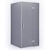 Maxaro Diamond Douchecabine | 110x100 cm Chroom Rookglas Draaideur Rechthoek