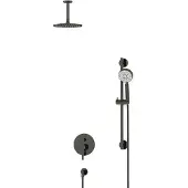 Maxaro Radius Regendouche Inbouw | Zwart chroom 20 cm Regendouche Eéngreeps