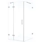 Maxaro Diamond Douchecabine | 110x100 cm Chroom Helder glas Draaideur Rechthoek