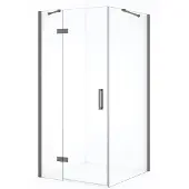 Maxaro Diamond Douchecabine | 100x90 cm Zwart metaal Helder glas Draaideur Rechthoek