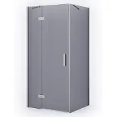 Maxaro Diamond Douchecabine | 120x80 cm Rvs Rookglas Draaideur Rechthoek
