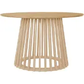 Sweeek Eettafel met eikenhoutkleur, dennenhouten poten, 4 zitplaatsen, Ø120cm