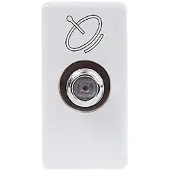 Gewiss GW20391 contactdoos Tv (coaxiaal) Wit