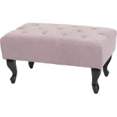 MCW Voetenbank Chesterfield, voetenbank voetenbank, waterafstotende stof/textiel 39x77x47cm ~ lichtroze