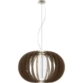 Eglo Stellato 3 - Hanglamp - 1 Lichts - Ø700mm. - Nikkel-Mat - Bruin, Wit