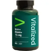 Vitalized Iron / IJzer+ 15 mg (90 Capsules) - mineralen, ijzer - ijzer