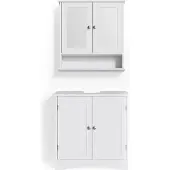 Vicco Badkamermeubel set Bianco, Wit, 2-delig